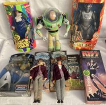 Film: A collection of assorted vintage TV / Film characters to include: Doctor Who Tom Baker 8”
