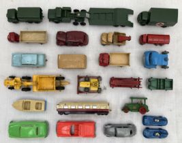 Matchbox: A collection of Matchbox Lesney vehicles, together with various plastic cars made in