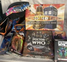 Doctor Who: A collection of assorted Doctor Who memorabilia to include: electronic board game, XL