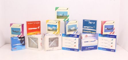 Aircraft: A collection of various 1:400 and 1:500 Scale aircraft vehicles, of varying model and