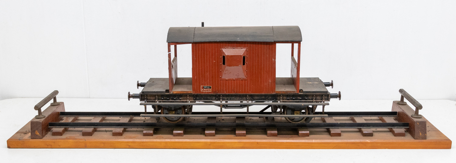Model Railway: A scratch-built model railway, 3 1/2" gauge, rolling stock wagon, upon track, 20 Ton,
