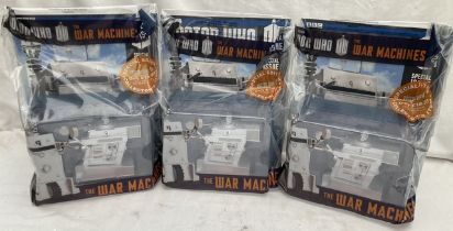 Doctor Who: A collection of three sealed Eaglemoss Special Edition War Machine, all unopened.