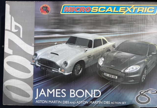 Scalextric: A collection of three boxed Scalextric sets, two James Bond 007 Micro Scalextric sets - Image 2 of 4