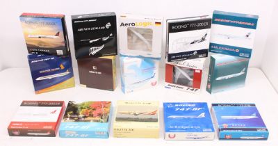 Aircraft: A collection of various Boeing 1:400 Scale vehicles, of varying model and manufacture.