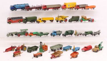 Dinky: A collection of assorted diecast, playworn commercial vehicles, Dinky Toys, including various