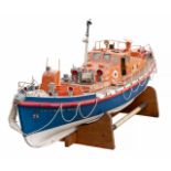 Boat: A large model boat, RNLB Sir Samuel Whitbread, wooden construction, in need of some attention,