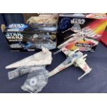 Star Wars: A boxed Star Wars, Millennium Falcon, together with a boxed Star Wars Collector Fleet,