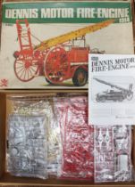 Bandai: A boxed Bandai, Dennis Motor Fire-Engine 1914, 1/16 Scale, unmade. Appears to be complete.