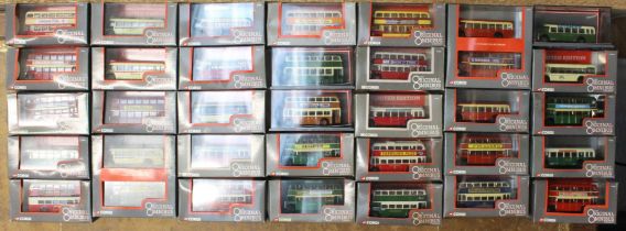 Corgi: A collection of thirty-five (35) cased Corgi: The Original Omnibus Company vehicles. All