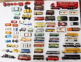 Diecast: A collection of assorted unboxed diecast vehicles to include Corgi, Dinky, Matchbox and
