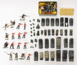 Figures: A collection of assorted lead figures of various military and Zulu soldiers as well as a