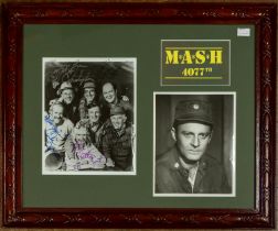 M*A*S*H*. Autographs. A b&w photographic group portrait signed by the following seven cast members