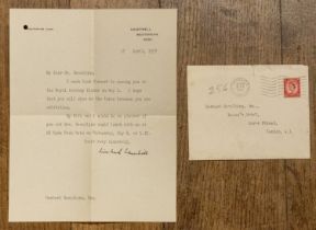 Winston Churchill (1874-1965). Autograph. A typed letter signed by Churchill to French-American