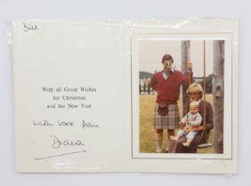 HRH Diana, Princess of Wales (1961-1997). An autograph Christmas & New Year card, [1983],