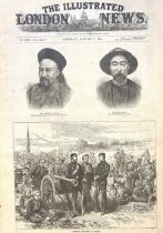 The Illustrated London News. Four bound volumes comprising Jul-Dec 1859, Jul-Dec 1874, Jan-Jun 1883,