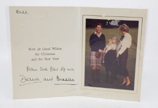 HM King Charles III [as Prince of Wales] & HRH Diana, Princess of Wales (1961-1997). An autograph