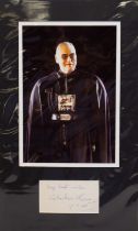 Star Wars - Sebastian Shaw  1988 `very best wishes Sebastian Shaw 17.vi.88 signed piece of paper