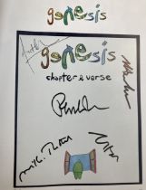 Genesis Rock Band Memorabilia including a Fully Signed Copy of Chapter and Verse - Hardback Book -