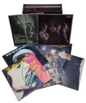 A collection of LP records, Rolling Stones, including Satanic Majestys Request, repress, Exile on