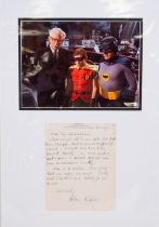 Batman - Batman related - A letter from Alan Napier who played Alfred in the original Batman
