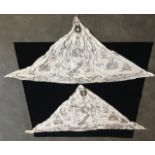 WWI Militaria interest: Two early 20th century St. John Ambulance linen triangular slings, each