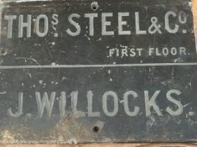 A 19th century slate trade sign