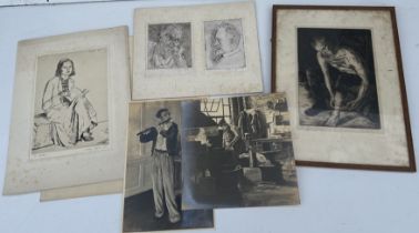 Anthony Ayrton 1923 a collection of etchings and photograph of the artist