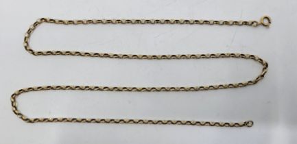 A 9ct. gold Belcher link chain, length 67.5cm. (11.0g)