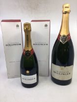 Bollinger special cuvee, 1x Magnum and 2x 75cl boxed bottles.