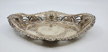 A silver lozenge from basket, by Charles Horner (probably), Birmingham 1902, the rim and reserve