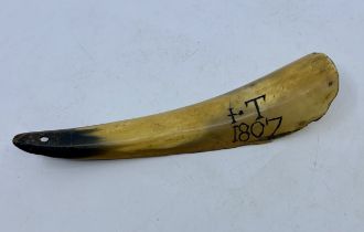 Folk Art interest an 1807 dated shoe horn