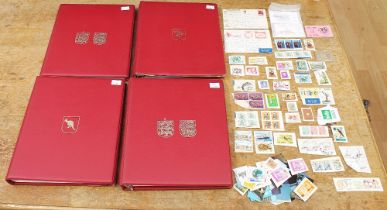 Australia , Guernsey ,Jersey , and Isle of Man Used collections in 4 Purposed Stanley Gibbons One