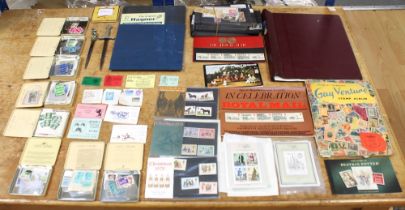 COLLECTIONS & MISCELLANEOUS- Stamp albums , stockyards, tins , plus qty minimal of GB face , found