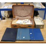 POLAND - A Large extensive collection in suitcase , folder & Stockbook also having one empty