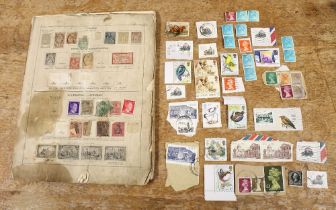 Miscellaneous Collection of Worldwide stamps, on remaindered Album pages . Pickings to be noted
