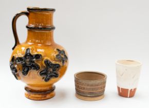 A small collection of decorative ceramics to include: a large 1960s West German Carstons single-