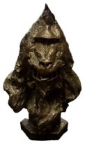 H R Anez - A late 19th century bronze figural sculpture titled 'Mandril' dated (18)95, inscribed