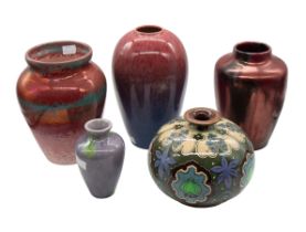 A small collection of early to mid 20th century Art pottery to include; a Pilkingtons Royal