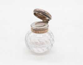 Keith Hamilton-Gabb of Sutton Coldfield, West Midlands - A modern silver topped small ink bottle,