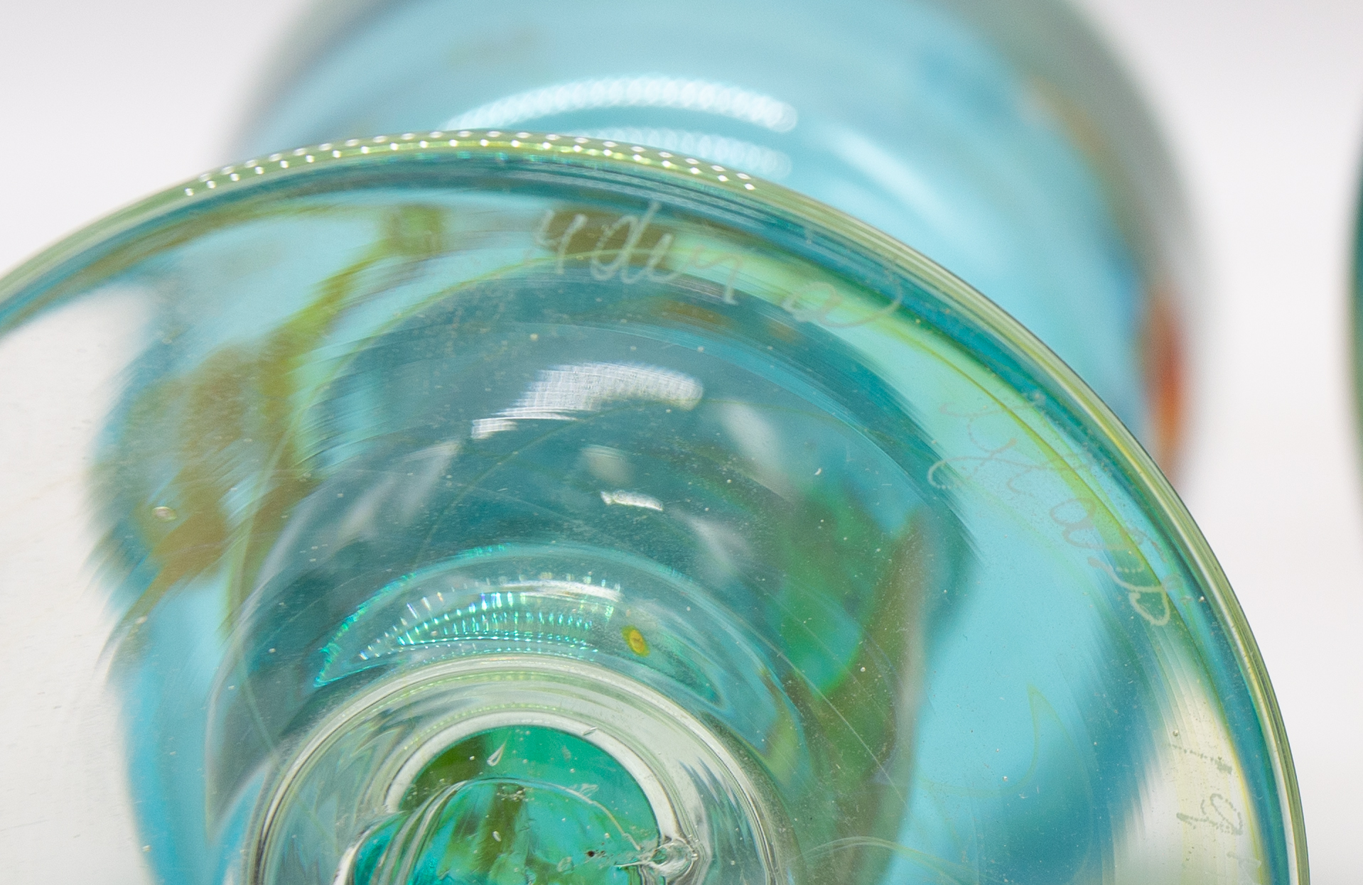 Studio glass comprising Mdina goblet, vase and paperweight, Strombergshyttan ice bucket, Murano - Image 3 of 4