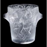 Lalique - A "Ganymede" patterned ice pail / Champagne bucket, in frosted glass and moulded with