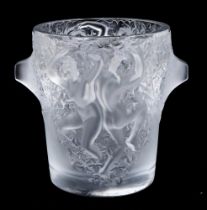 Lalique - A "Ganymede" patterned ice pail / Champagne bucket, in frosted glass and moulded with