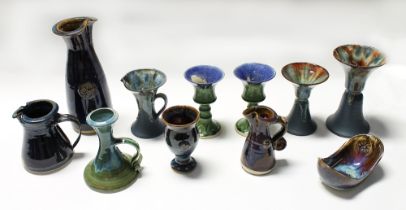 Irish Studio Art Pottery - A quantity of mixed ceramic items to include; Louis Mulcahy and style