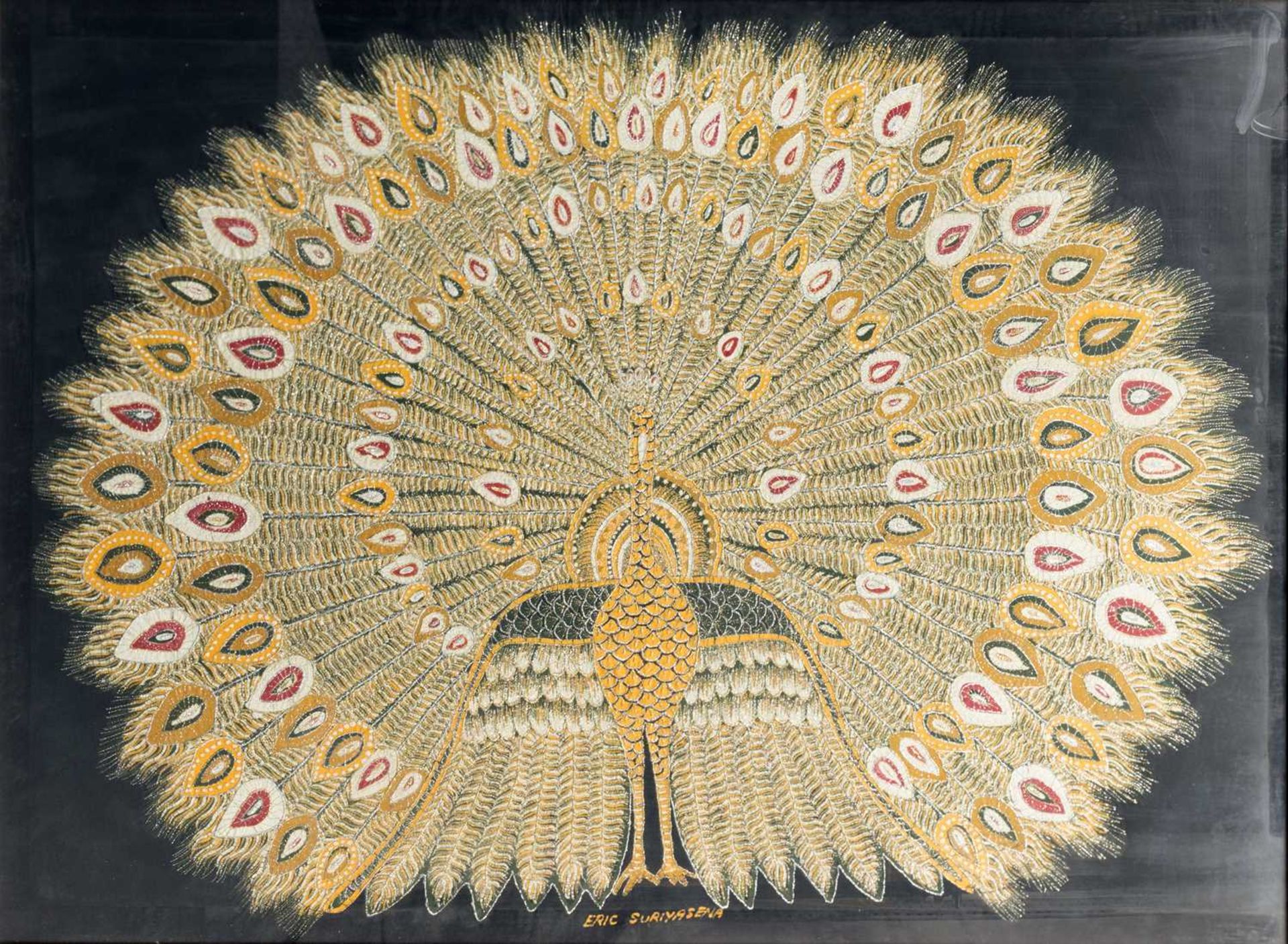 ERIC SURYIASENA - BATIC WORK DEPICTING PEACOCK