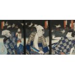 UTAGAWA KUNISADA ( 1786 - 1864) TRIPTYCH