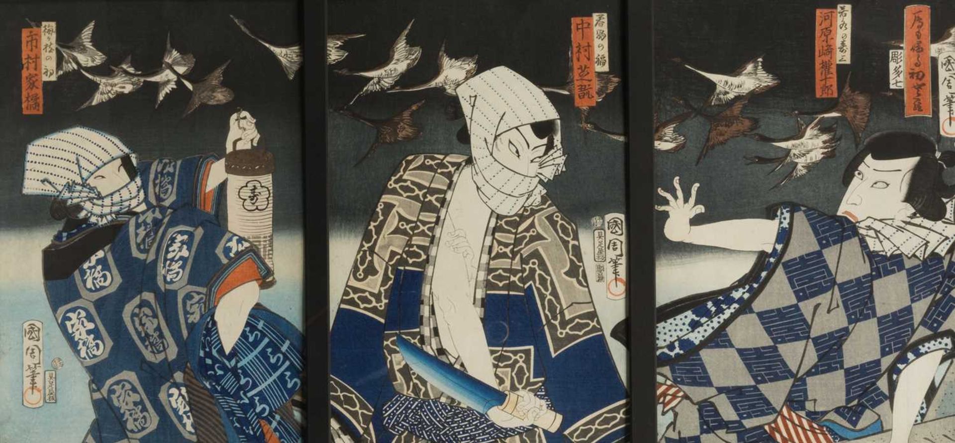 UTAGAWA KUNISADA ( 1786 - 1864) TRIPTYCH