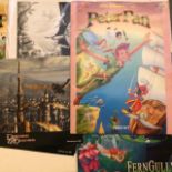 Lobby cards, several including Peter Pan.