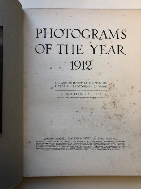 Phonograms Of The Year 1912 Annual. signed and dedicated by FJ Mortimer the Editor.