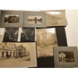 Group of varied photographs mainly late 19thC albumens. Largest approx 17x22cm (U5)