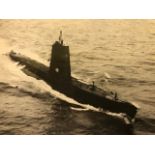 Submarine press photograph, Universal Pictorial Press 1967 on reverse. Plus another in v poor